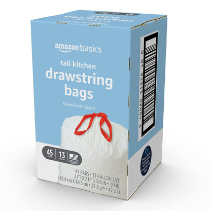45 Count Amazon Basics Kitchen Trash Bags