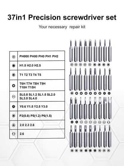 37-in-1 Magnetic Mini Screwdriver Set