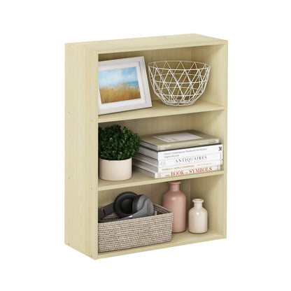 Furinno 3-Tier Open Shelf Bookcase in Maple