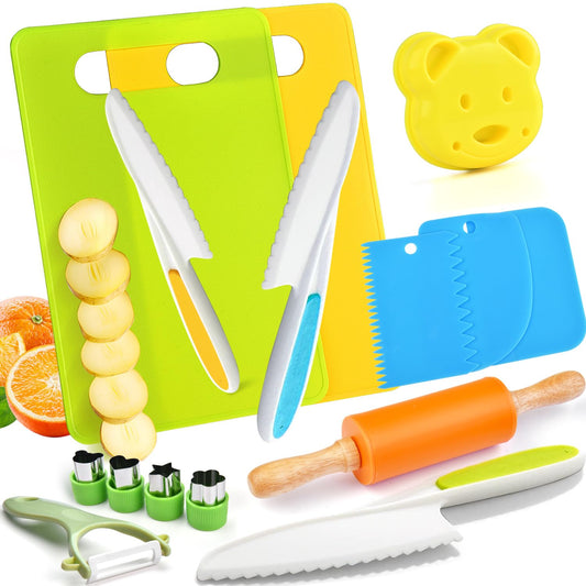 15-Piece Kids Cooking Tool Set for Toddlers