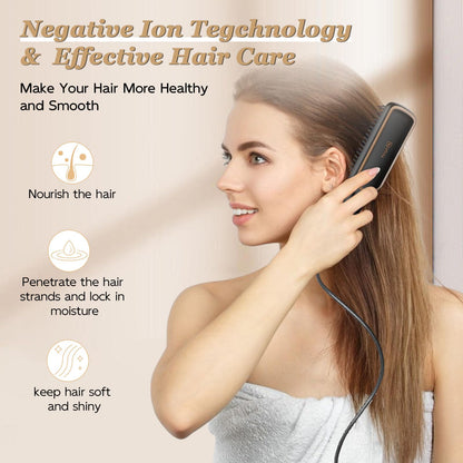 Nicebay Hair Straightener Brush with LED Display