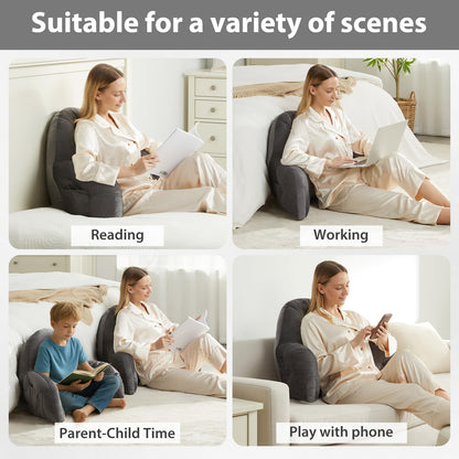 Reading Pillow for Bed with Storage Support