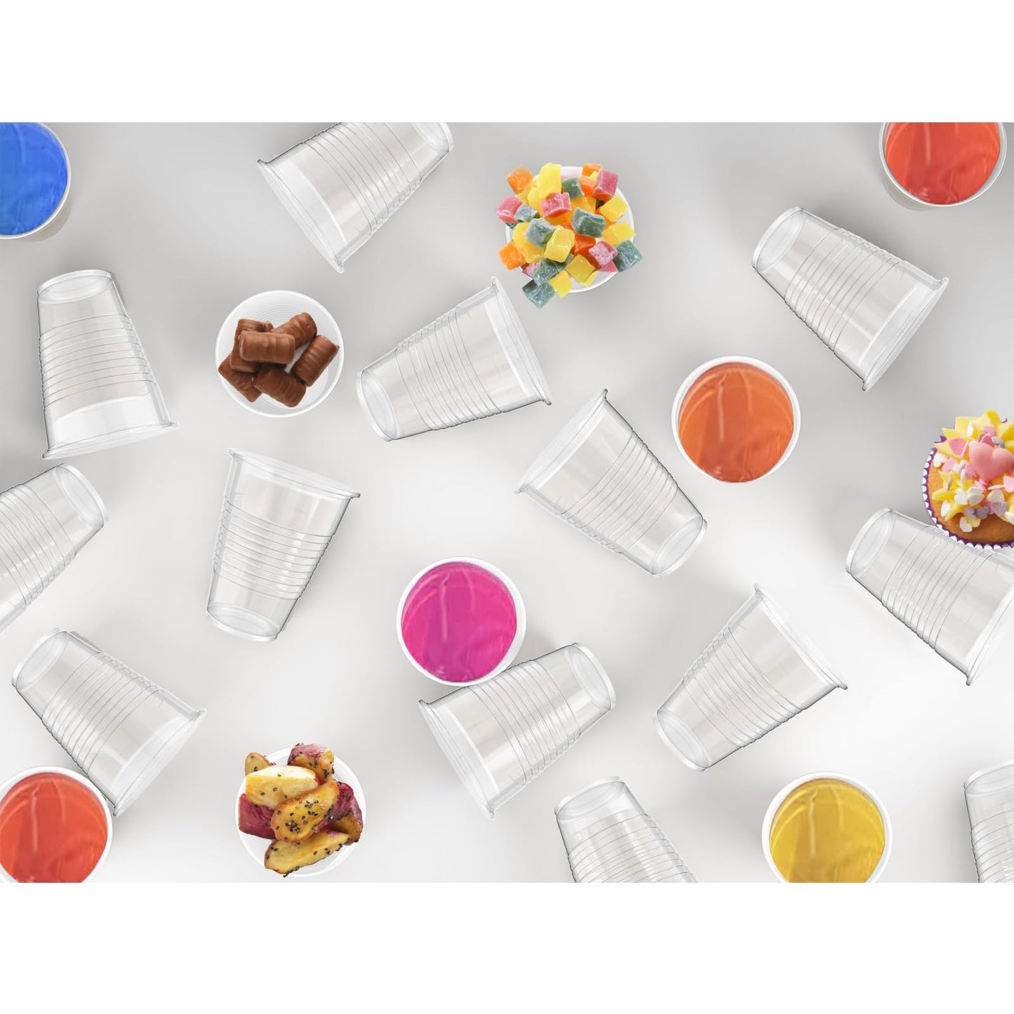 16 oz Clear Disposable Party Cups - 120 Pcs