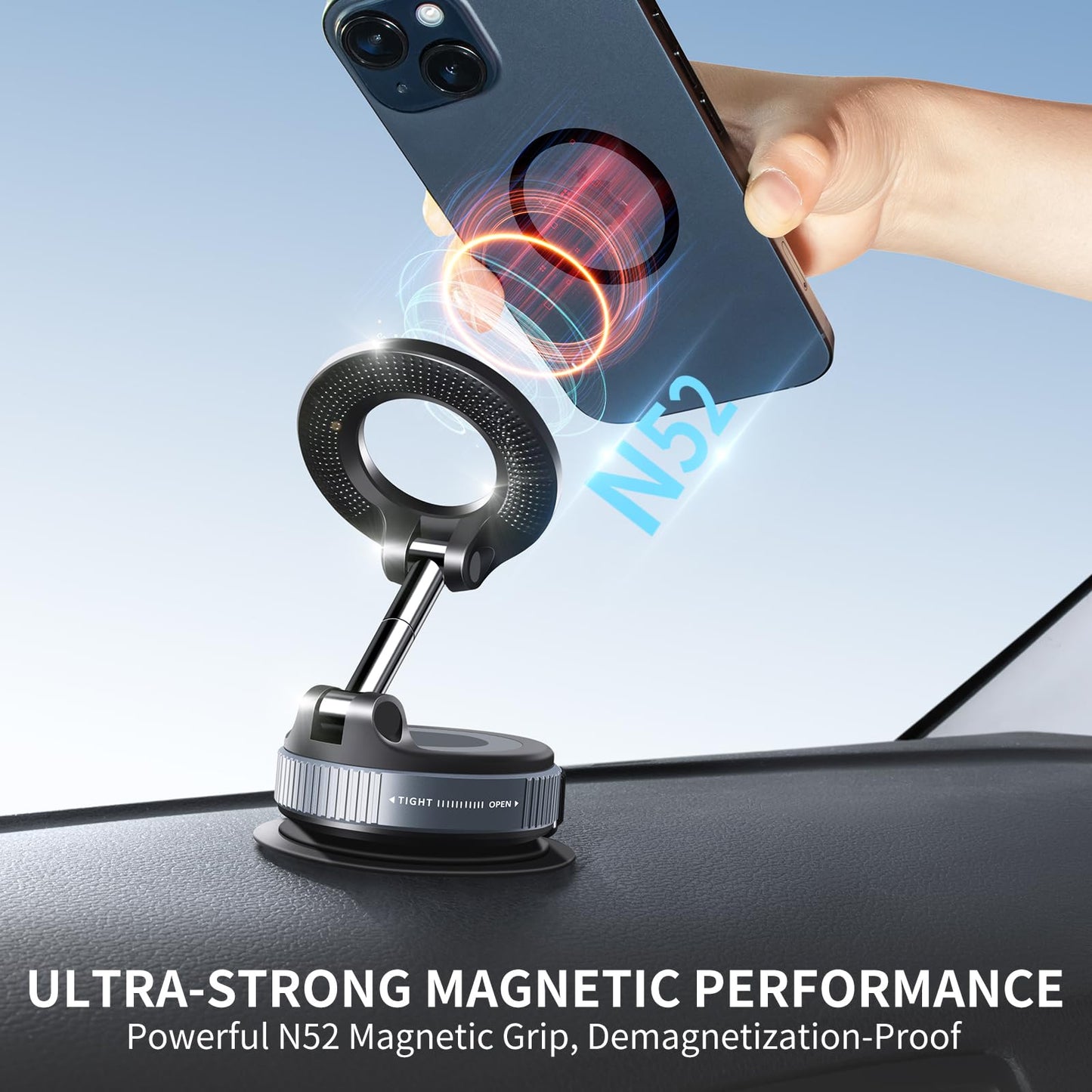 Vacuum Suction Magnetic Phone Holder for Cars