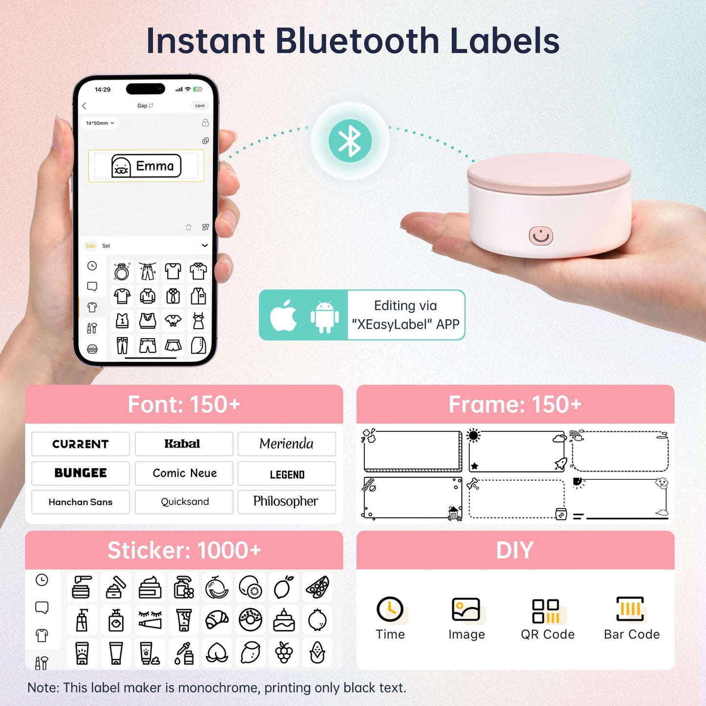 Mini Bluetooth Label Maker for Home & Office