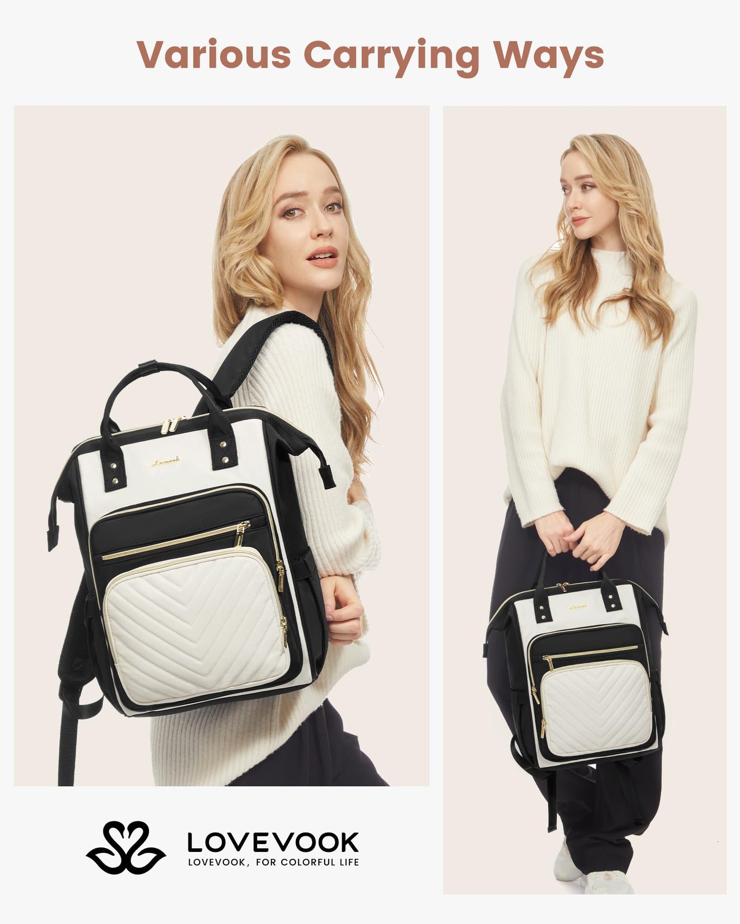 LOVEVOOK 15.6 Inch Laptop Backpack with USB Port