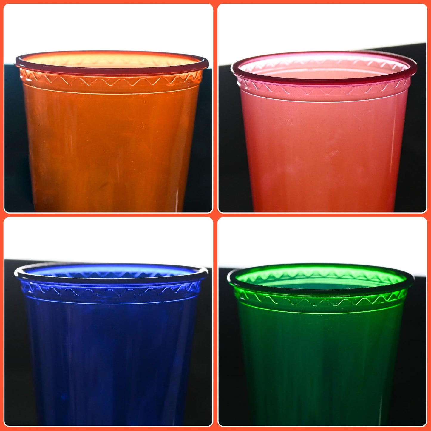Kids Reusable Plastic Cups with Lids and Straws