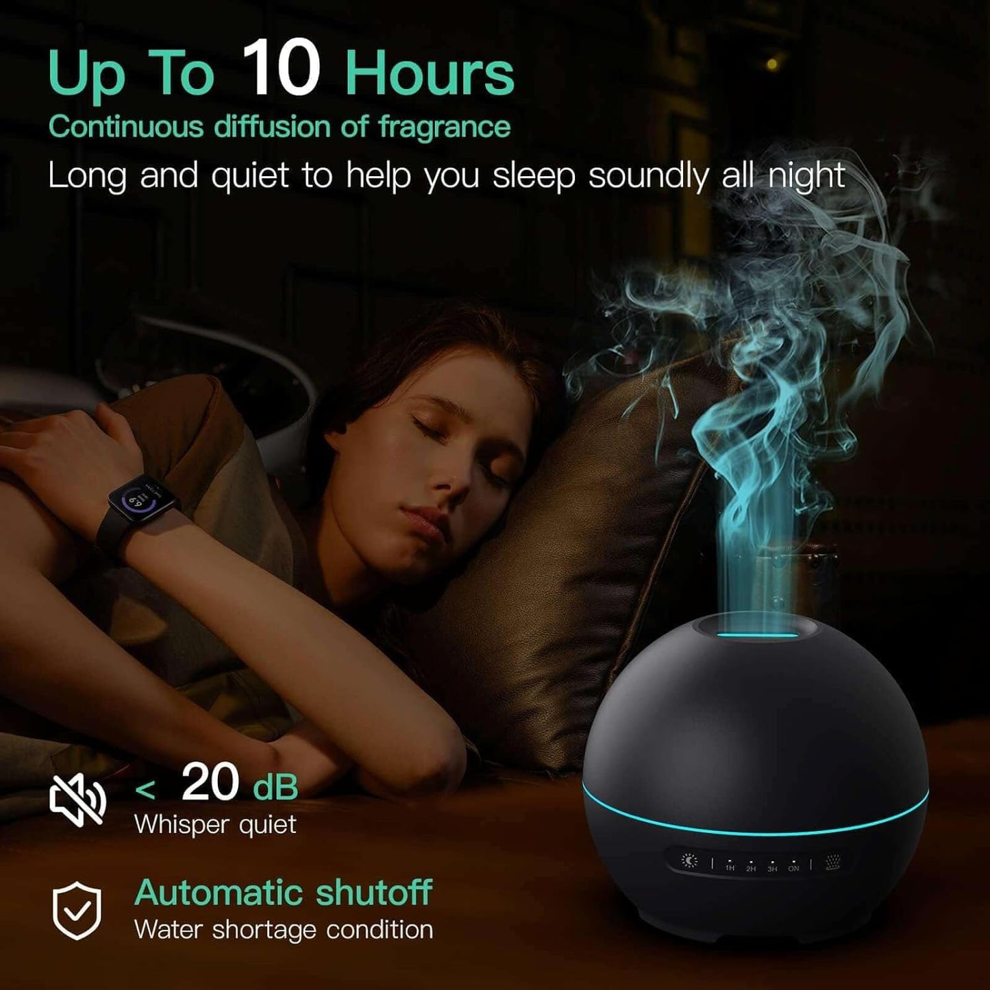 Essential Oil Diffuser with 7 Colors & Timers