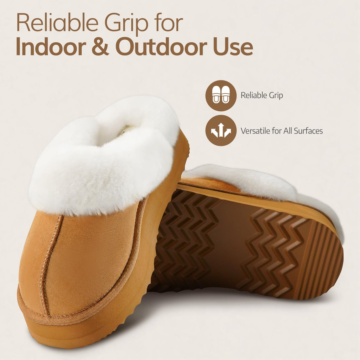 Women’s Sheepskin Platform Slippers by WaySoft