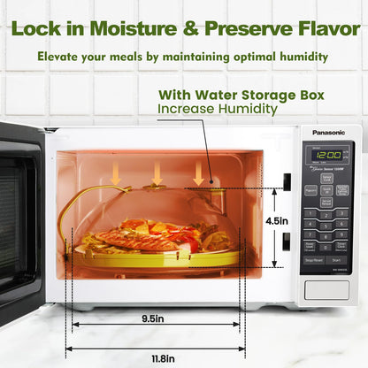 Microwave Splatter Cover With Steam Vent 10 In - Clear Microwave Cover With Water Steamer, Microwave Cover For Food Bpa-Free, Microwave Food Cover With Vents And Water Storage Box