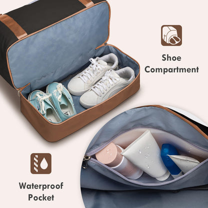 Weekender Duffel Bag with Shoes Compartment