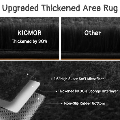 Machine Washable Shag Area Rug 4x6