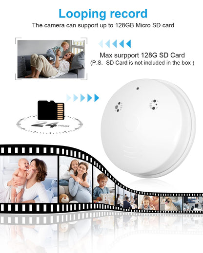 WiFi 1080P Smoke Detector Hidden Camera