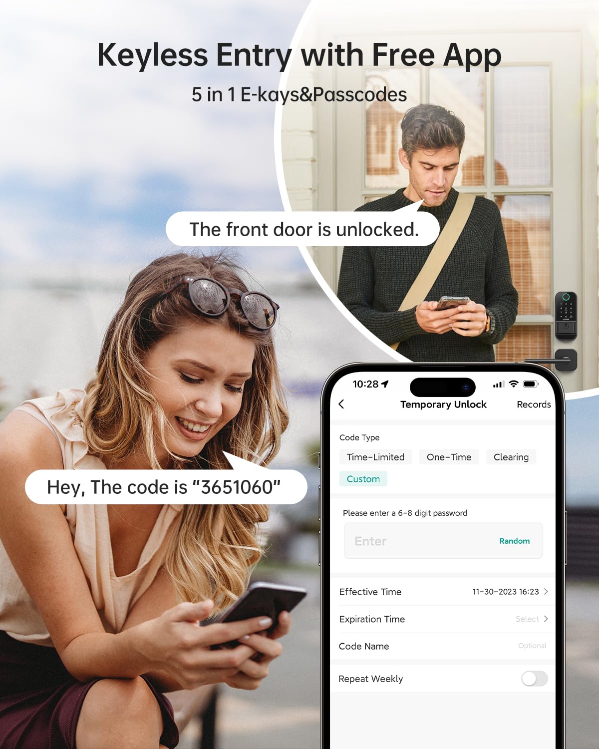 Keyless WiFi Smart Lock with Fingerprint & Keypad