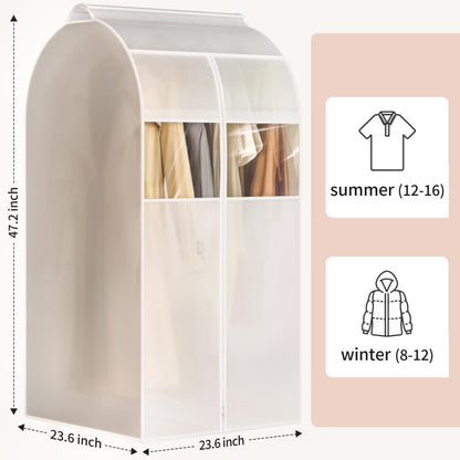 2 Pack Clear Garment Bags for Hanging Clothes