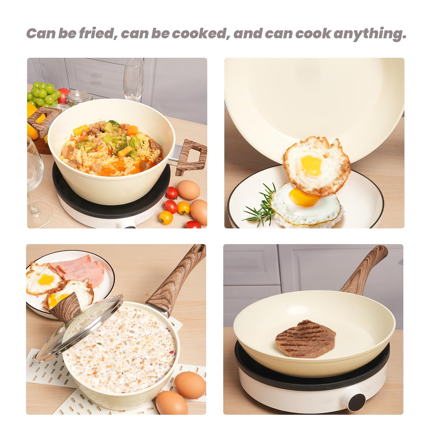 Non Stick Aluminium Cookware Set, 10 Pieces