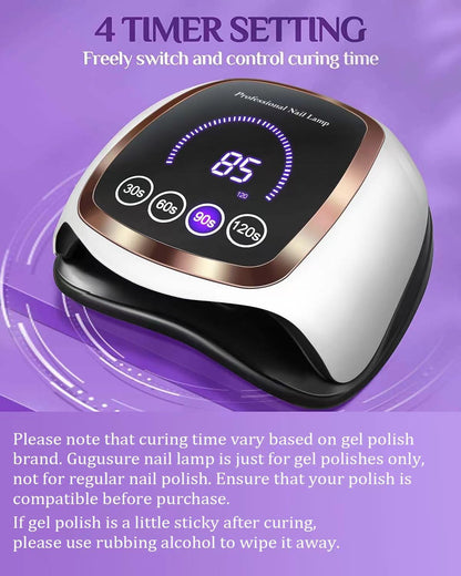 UV LED Nail Lamp 180W with LCD Display