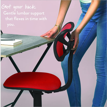 Urban Lifestyle Swivel Mesh Desk Chair, Red