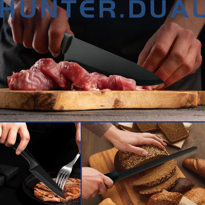 8-Piece Kitchen Knife Set with Universal Block