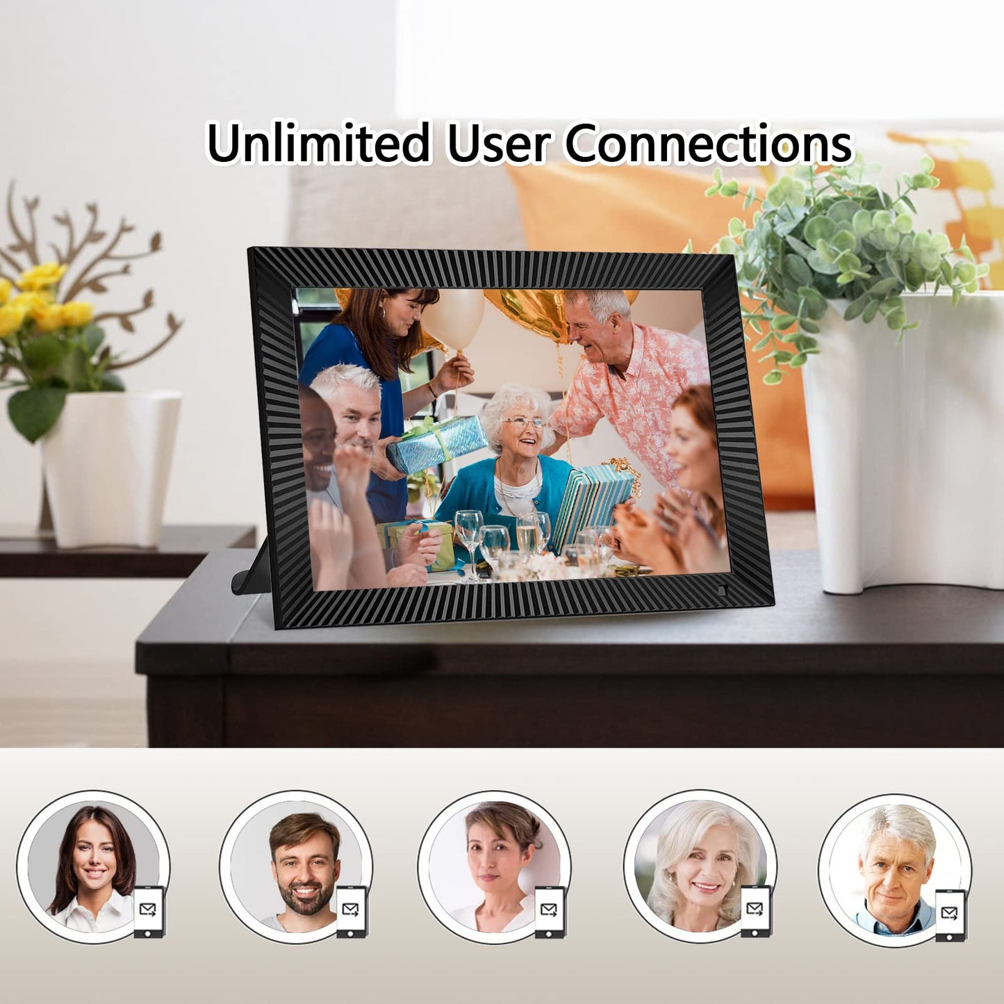 10.1" WiFi Digital Photo Frame with 32GB Storage