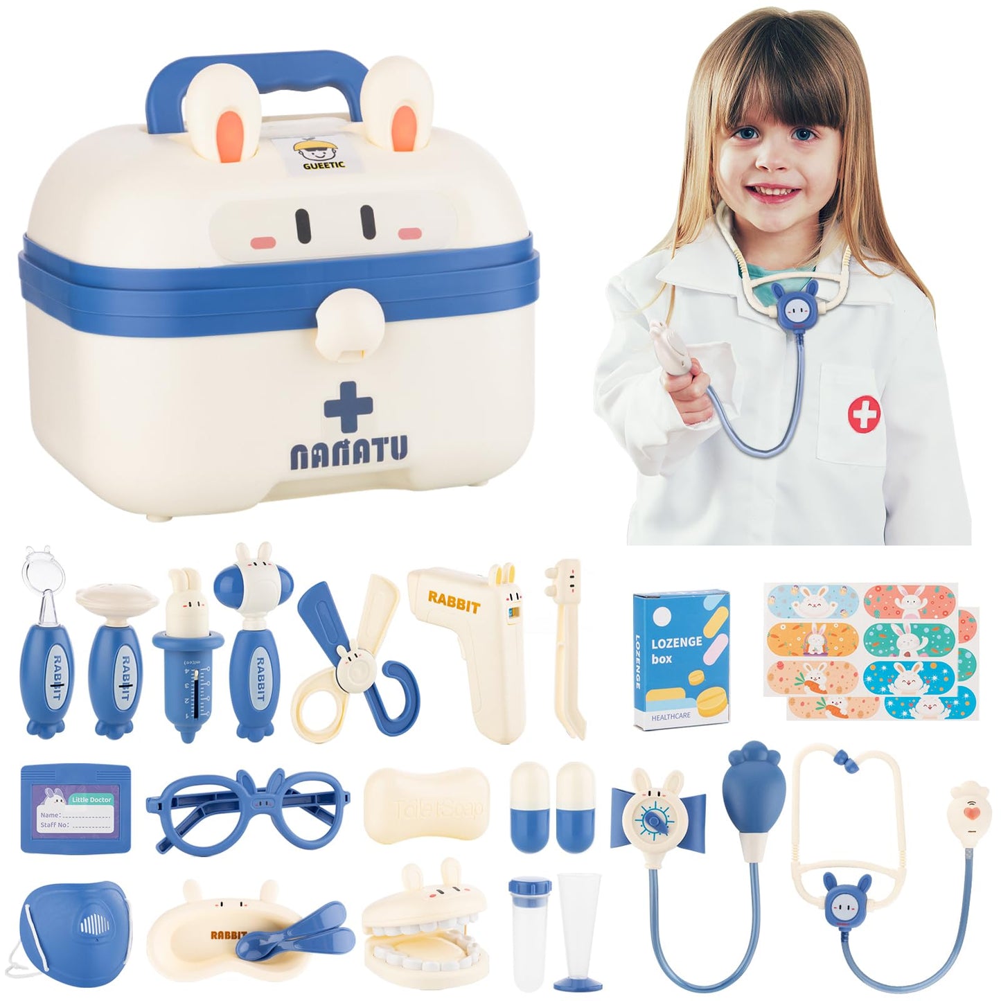 GUEETIC Doctor Kit for Toddlers Role Play