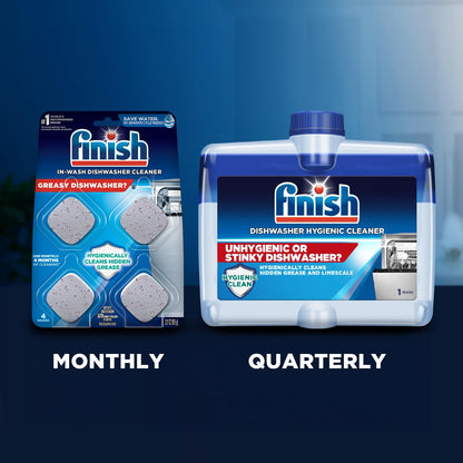 Finish Dishwasher Cleaner Tablets, Lemon Scented