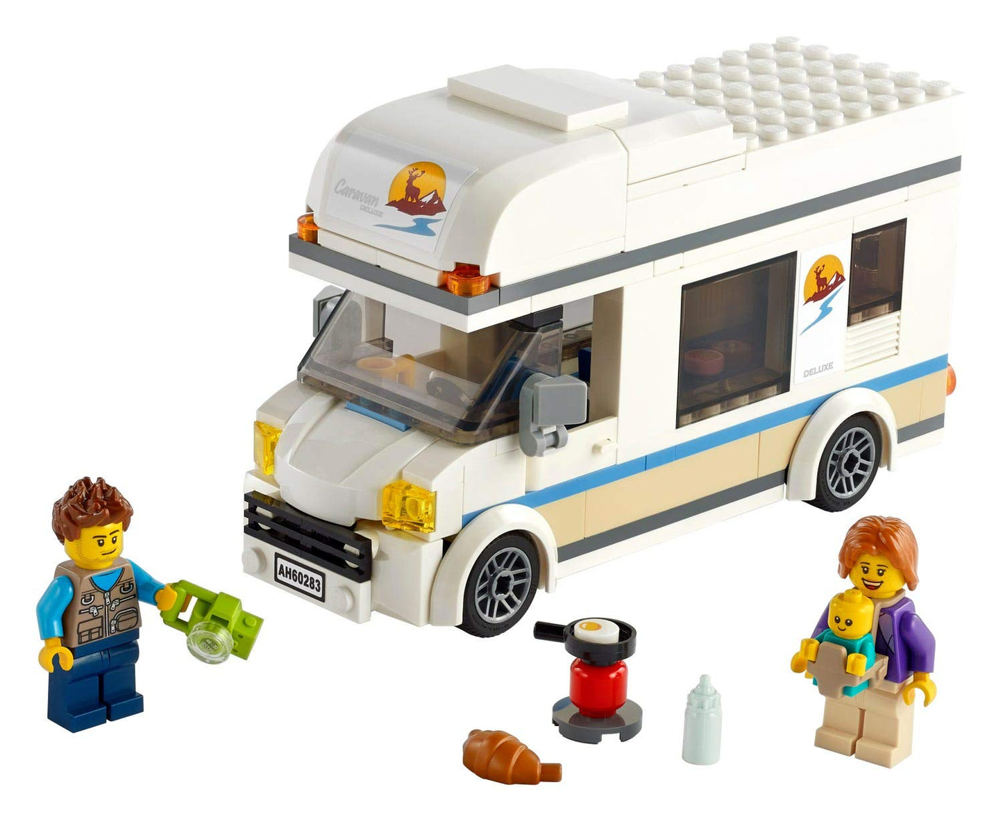 LEGO City Great Vehicles Holiday Camper Van 60283 Toy Car for Kids Ages 5 Plus Years Old, Caravan Motorhome, Gifts for Boys and Girls