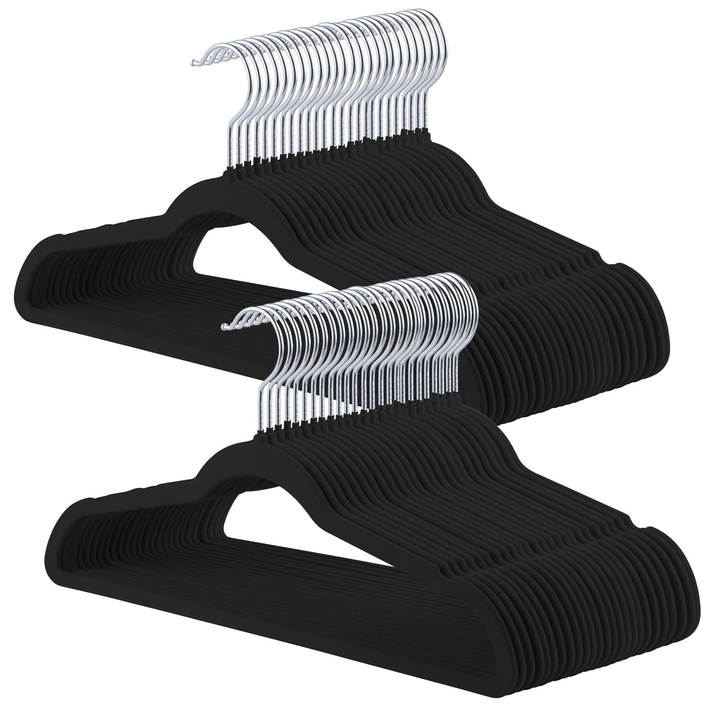 50 Pack Velvet Non-Slip Hangers