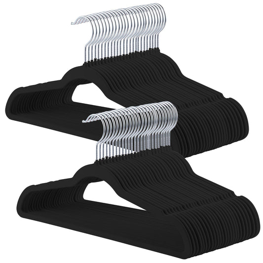 50 Pack Velvet Non-Slip Hangers