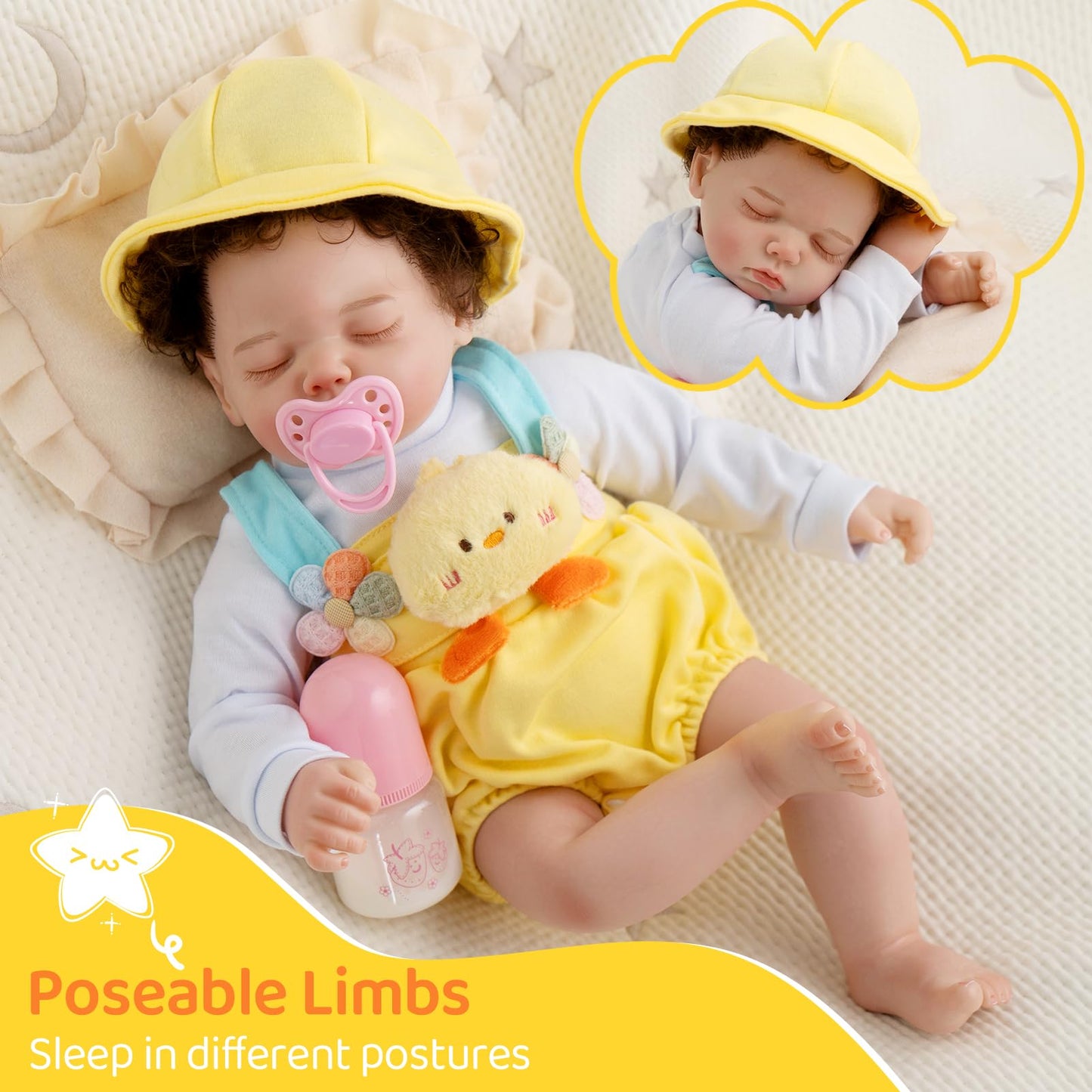 Lifelike 18-Inch Reborn Baby Doll with Accessories