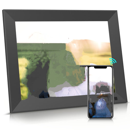 BSIMB 10 Inch 32GB WiFi Digital Picture Frame, Electronic Photo Frame with IPS Touch Screen, Instantly Share Pictures & Videos via App & Email, Auto-Rotate, Wall Mountable, Gift for Mother's Day