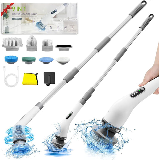Cordless Electric Spin Scrubber for Bathroom Cleaning