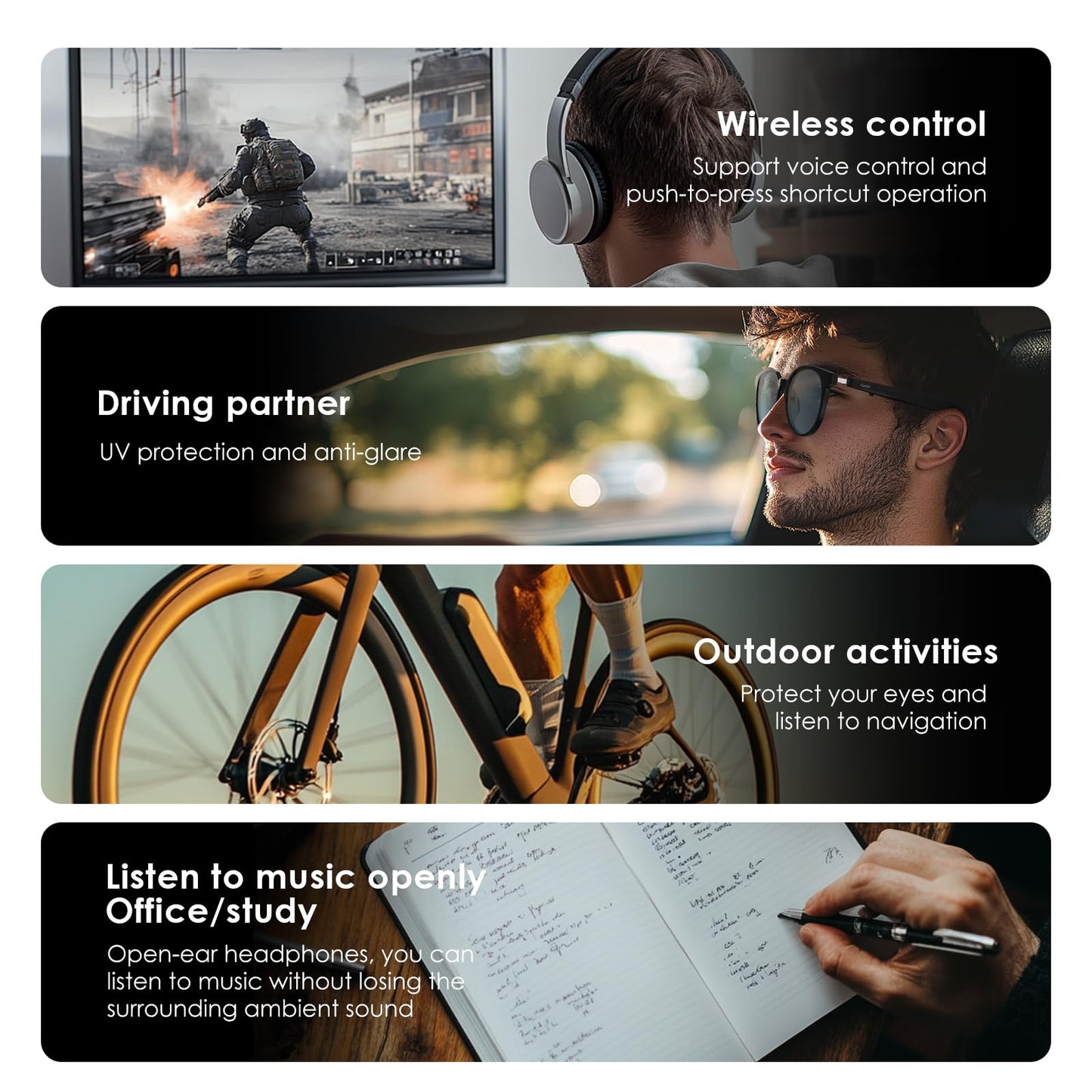 Smart Bluetooth Sunglasses with AI Translator