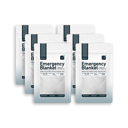 6 Pack Emergency Survival Blankets for Winter