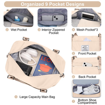 Travel Duffel Bag with Shoe Compartment