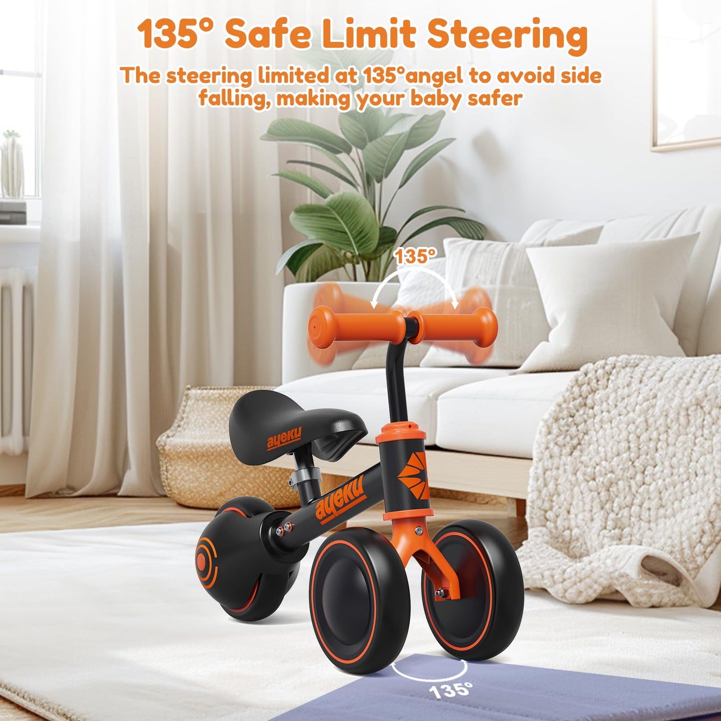 AyeKu Baby Balance Bike for Toddlers 12-24 Months