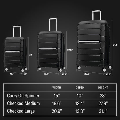 Samsonite Freeform Hardside Expandable with Double Spinner Wheels, Amethyst Purple, 2-Piece Set (20/28)