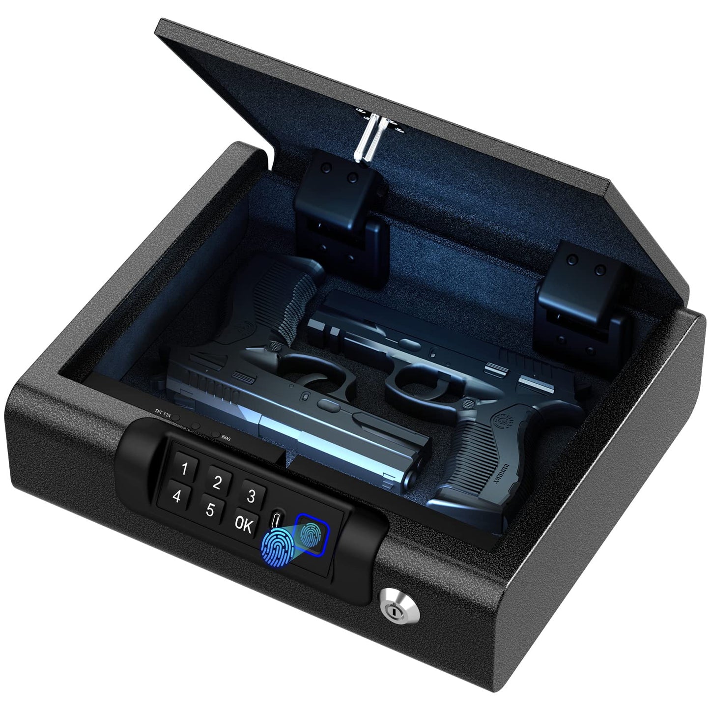 Biometric Handgun Safe with Digital PIN Unlock