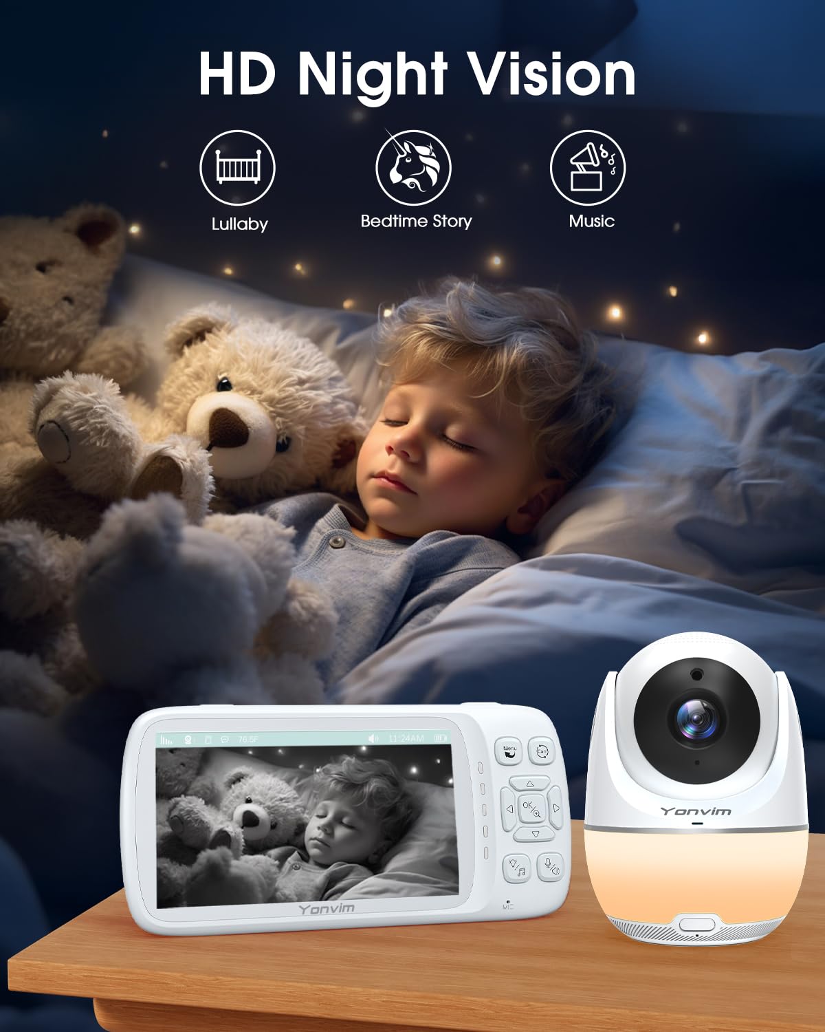 1080P Baby Monitor with Camera and Audio