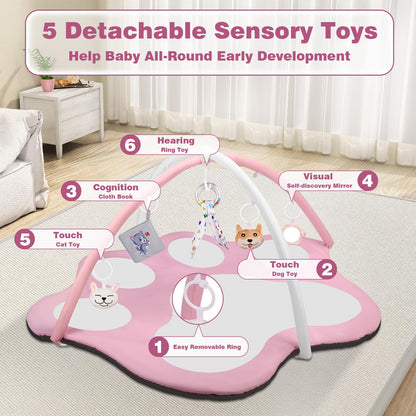 Baby Gym Activity Play Mat with 5 Toys