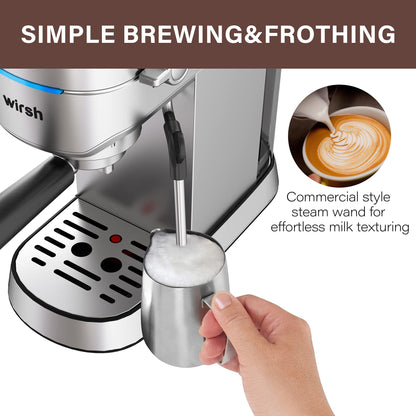 Espresso Machine 20 Bar with Removable Tank