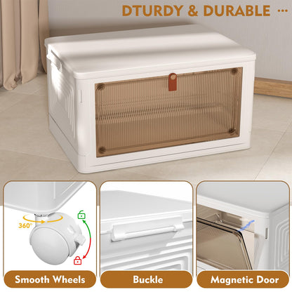 4-Tier Stackable Storage Bins with Wheels