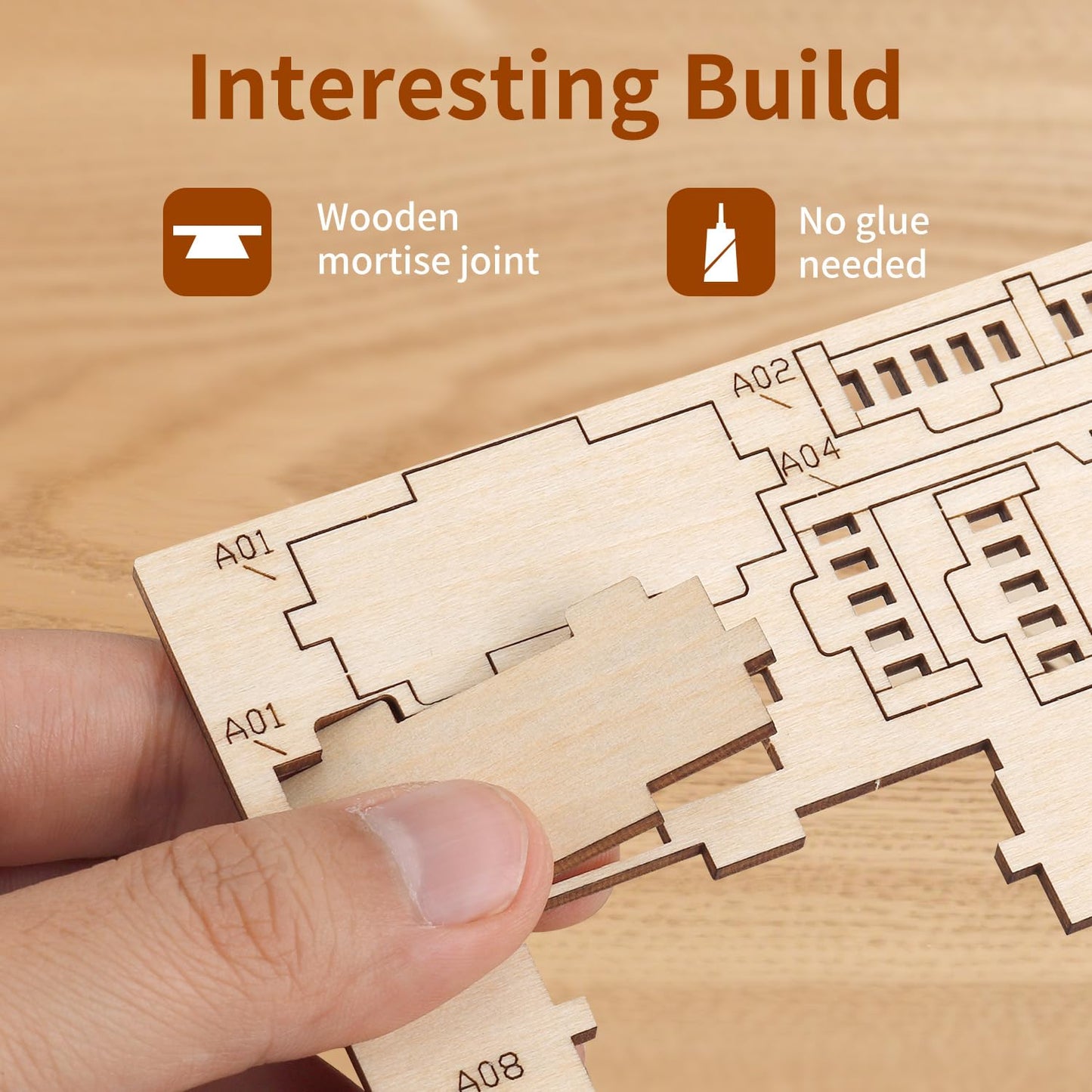 3D Wooden Puzzles for Adults,DIY Color Modern Villa Wooden Model Kits,Creative Art Ornaments,Gift on Birthday,Christmas