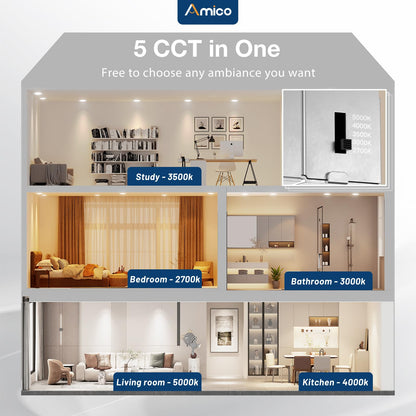 Amico 24 Pack Dimmable LED Recessed Lights