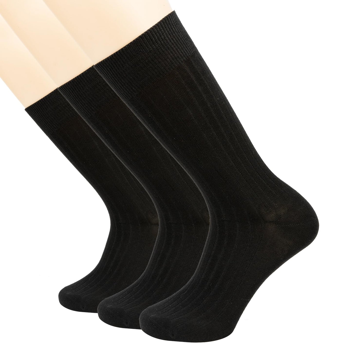 Men's Lightweight Cotton Dress Socks 3 Pack