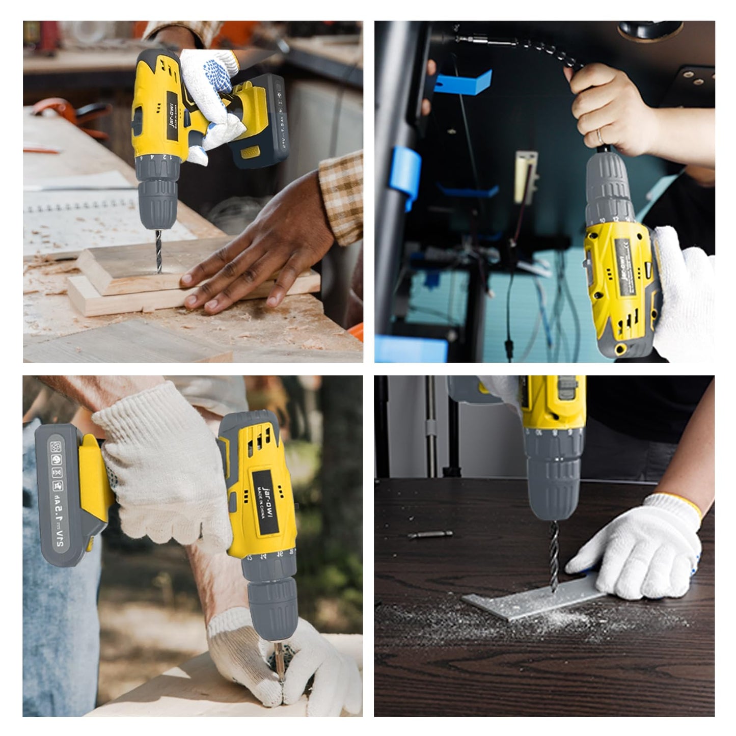 21V Cordless Drill with 350 in-lb Torque