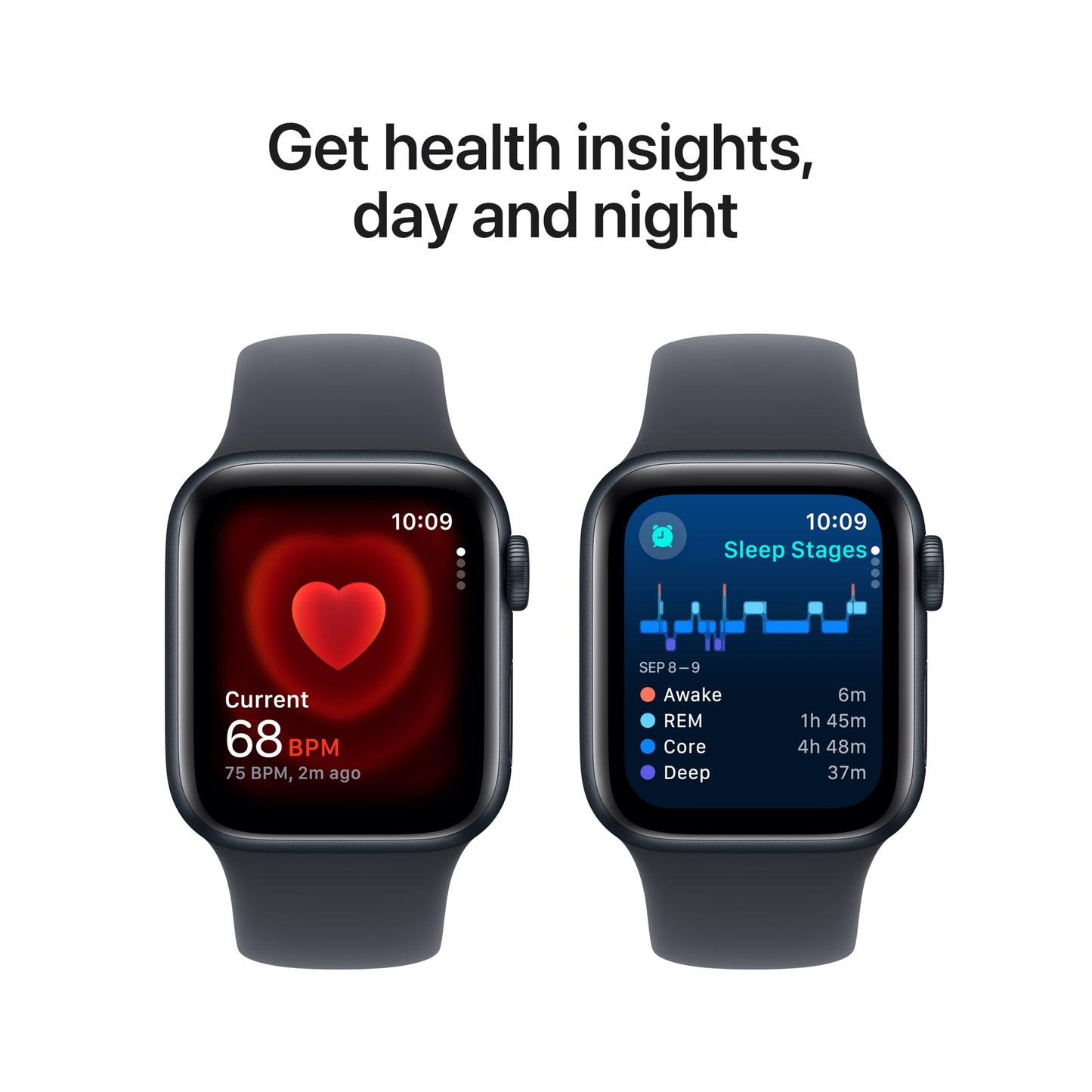 Apple Watch SE (2nd Gen) [GPS 40mm] Smartwatch with Midnight Aluminium Case with Midnight Sport Band S/M. Fitness and Sleep Trackers, Crash Detection, Heart Rate Monitor, Retina Display