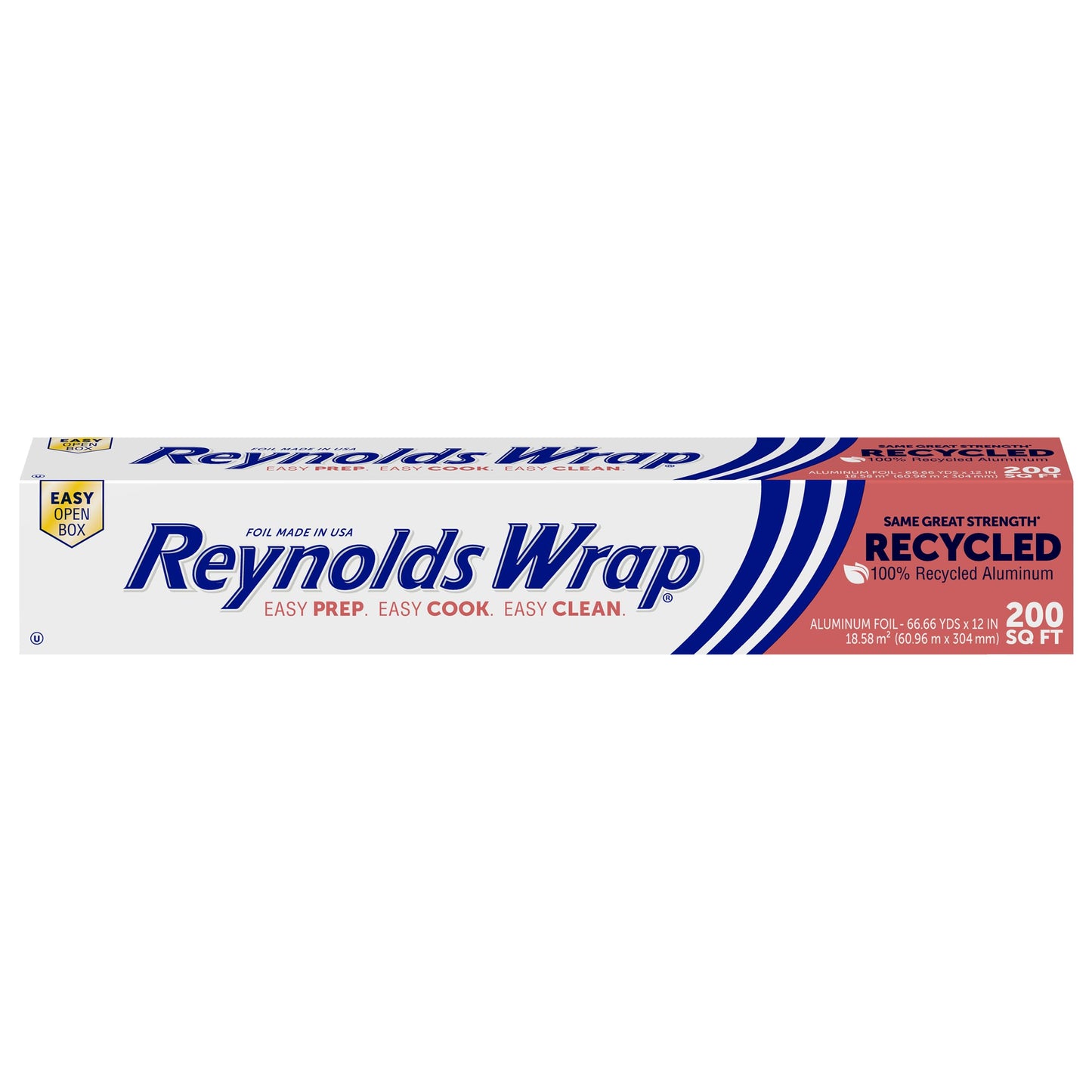 Reynolds Wrap Recycled Aluminum Foil Roll, 200 Sq Ft