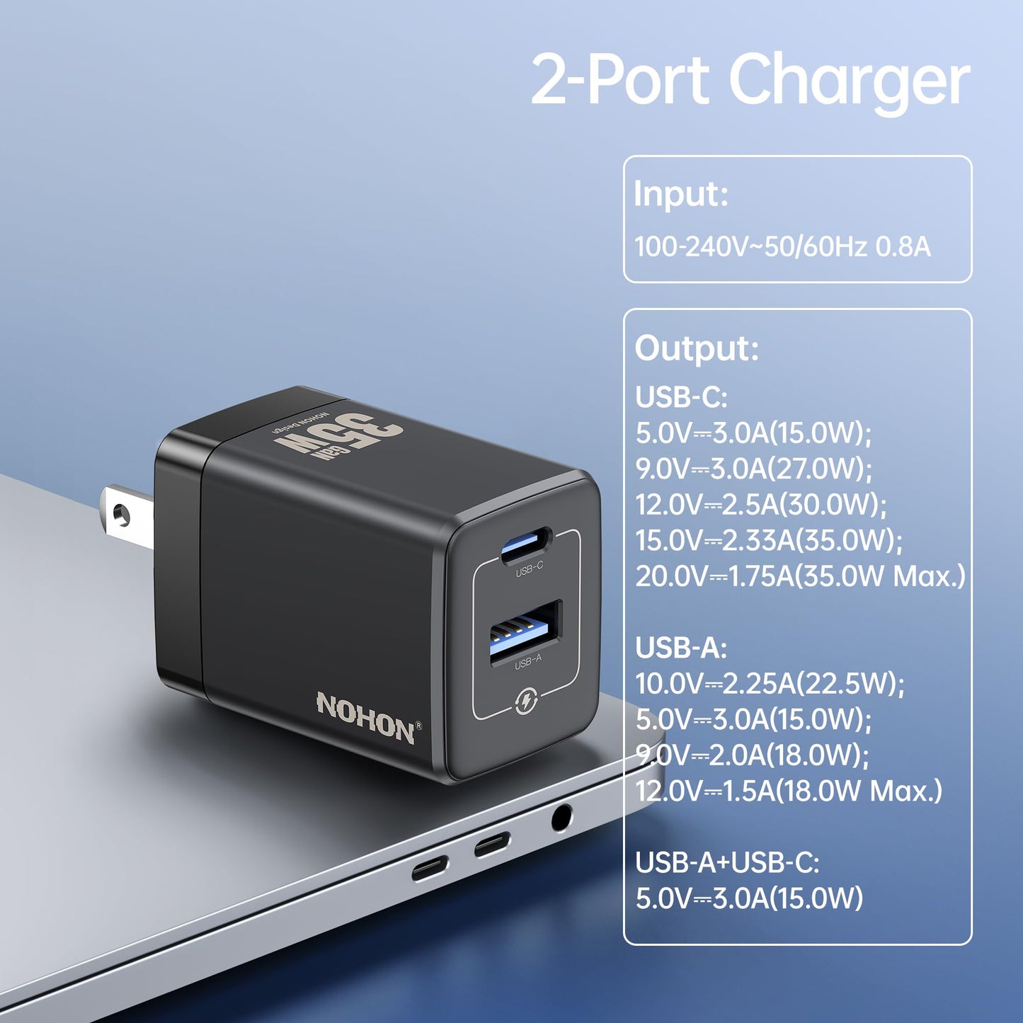 35W USB-C Wall Charger with 3ft Cable