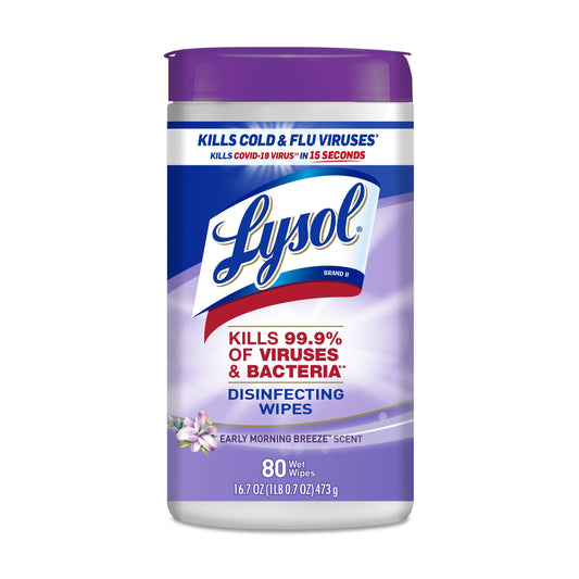 Lysol Antibacterial Disinfecting Wipes, 80 Count